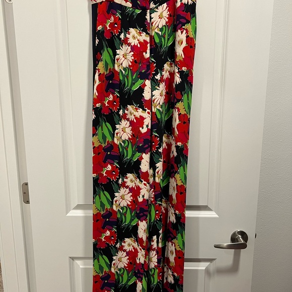 Veronica Beard Grigore Pants Floral High Rise Tuxedo Wide Leg Palazzo / 6 - Picture 8 of 12